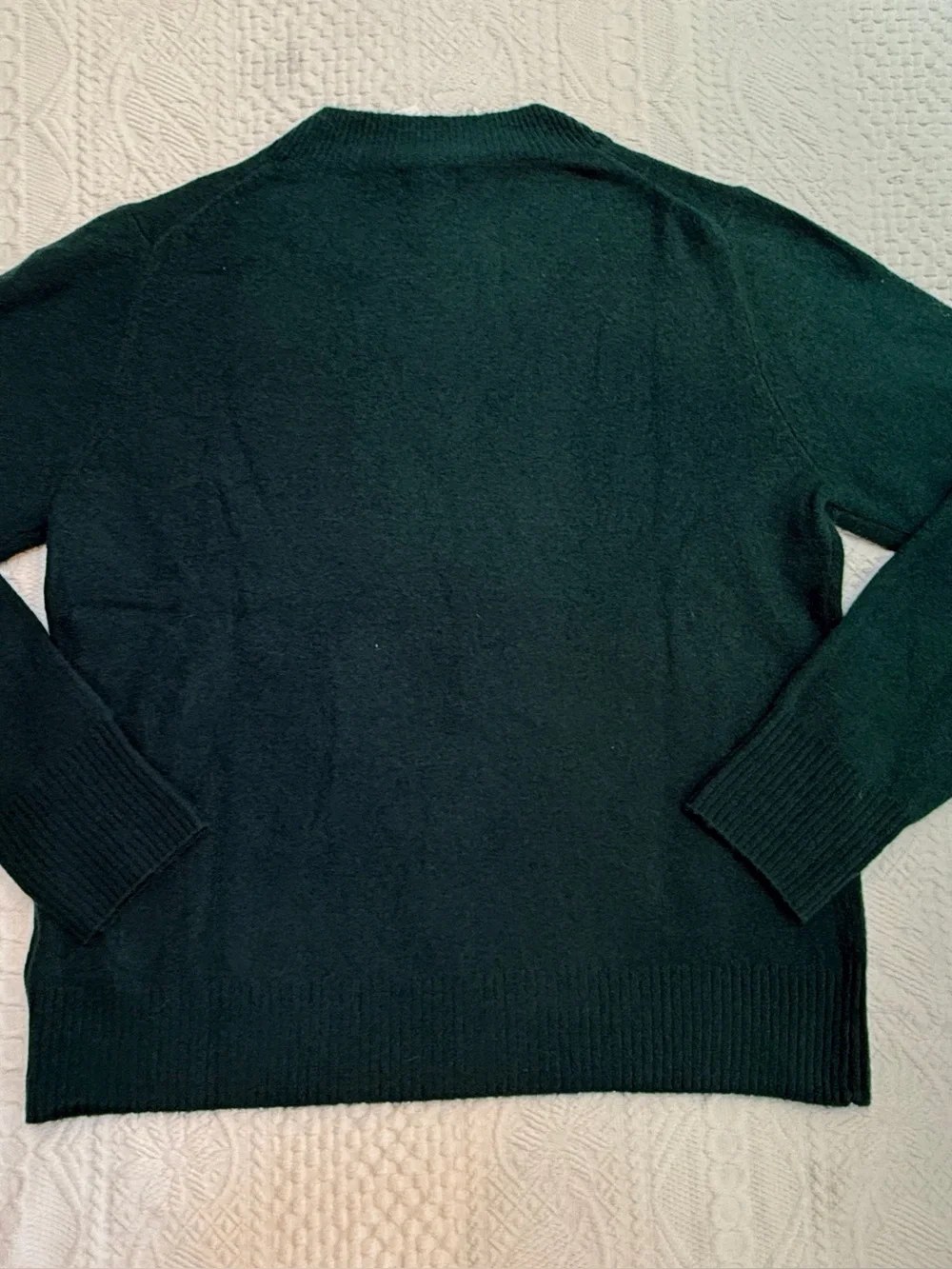 NWT J Crew Extra Soft Crewneck Sweater Green Wool Blend Women’s Medium M